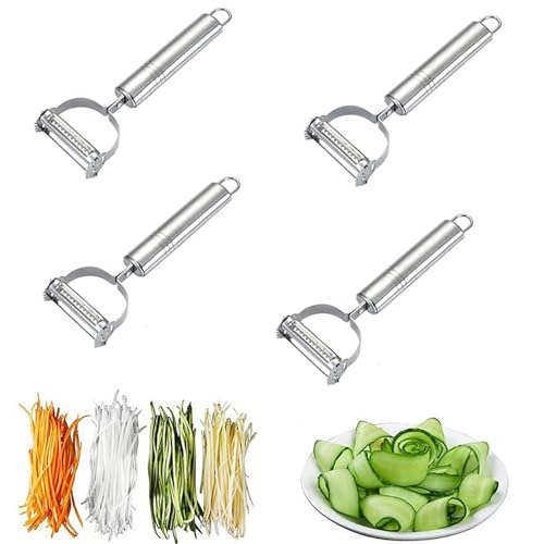Weusenstyle Multifunktions Gemüseschäler Aus Edelstahl, Weusenstyle Multifunktions-Gemüseschäler Ausedelstahl, Gemüse- Und Obstschäler Mit Julienne-Schneidenküche Guter Helfer (4pcs) von Generisch