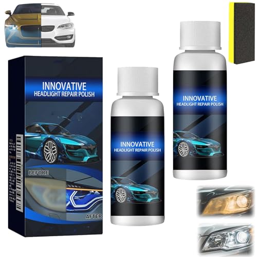 Whimsyard Headlight Restorer, Whimsyard Car Headlight Repair Fluid, Ceramic Coating Headlights Restoration Kit, Refurbishment and Maintenance, Suitable for All Vehicles (1pcs,20ml) von Generisch