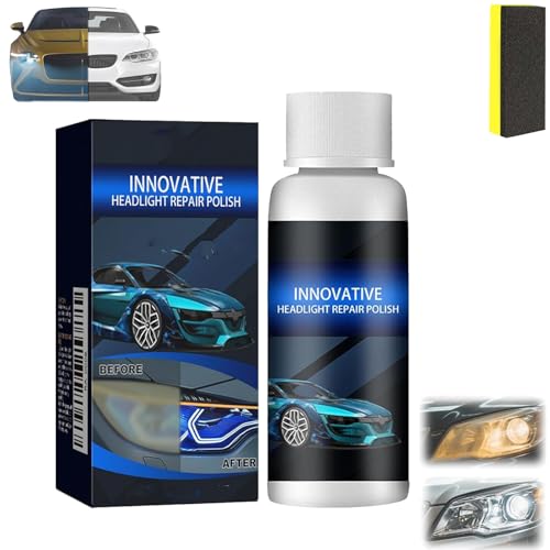 Whimsyard Headlight Restorer, Whimsyard Car Headlight Repair Fluid, Ceramic Coating Headlights Restoration Kit, Refurbishment and Maintenance, Suitable for All Vehicles (1pcs,50ml) von Generisch