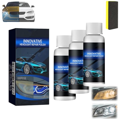Whimsyard Headlight Restorer, Whimsyard Car Headlight Repair Fluid, Ceramic Coating Headlights Restoration Kit, Refurbishment and Maintenance, Suitable for All Vehicles (2pcs,50ml) von Generisch