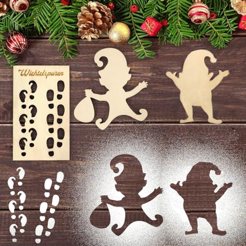Wichtel Fußabdrücke Schablone Wichtelschablone Fenster Weihnachtsdeko Lustige Wichtelspuren Schneespray Schablonen Wichtel Zubehör Weihnachten Wichtel Fußabdrücke Schablone Wichtelschablone Fenster Weihnachtsdeko Lustige Wichtelspuren Schneespray Schablonen Wichtel Zubehör Weihnachten von Generisch