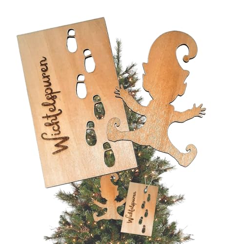 Wichtel-Schablone Fußabdrücke | Weihnachtsvorlage für Innendekorationen – Holz-Fußabdruck-Schablonen für Böden und Wände, Weihnachts-Fußabdruck-Schablone Wichtel-Schablone Fußabdrücke | Weihnachtsvorlage für Innendekorationen – Holz-Fußabdruck-Schablonen für Böden und Wände, Weihnachts-Fußabdruck-Schablone von Generisch