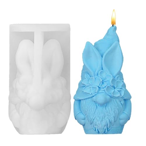 Wichtelformen, Gnom Silikonform - Kerzenform Silikonharz Gießform für Weihnachtsdekorationen,Gnomskulptur Form Home Decoration, Candy Form von Generisch