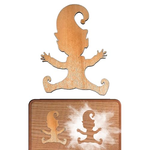 Wichtelschablone, Fußabdrücke, Weihnachtsdekoration, Innenbereich, Holz-Fußabdruck-Schablonen für Böden und Weihnachtsbodenschablone für Dekorationen Wichtelschablone, Fußabdrücke, Weihnachtsdekoration, Innenbereich, Holz-Fußabdruck-Schablonen für Böden und Weihnachtsbodenschablone für Dekorationen von Generisch