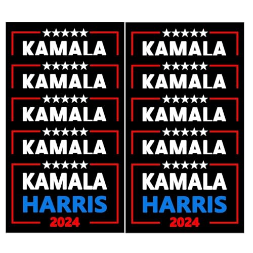 Windschutzscheiben Schriftzug Aufkleber | Stoßstange Laptop Computer Schriftzug Aufkleber Für Autotüren | 10 Stück KAMALA HARRIS Buchstaben Aufkleber Für Stoßstange von Generisch