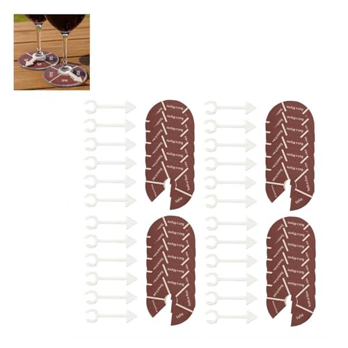 Wine Not Spin Fun Trinkspiel für Erwachsene, 24pcs Weinglas Spinner Partyspiel Roulette mit wiederverwendbaren Spielbrettern für Junggesellinnenabschied Jungs Mädchen Nacht und Weinprobierpartys von Generisch