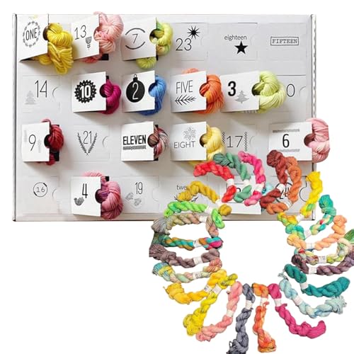 Wolle Adventskalender 2024, Häkeln Häkel Adventskalender 24 Tage Weihnachts Countdown, Garn Adventskalender, Bunter Adventskalender Für Strick- Und Häkelliebhaber Vorweihnachtszeit Wolle Adventskalender 2024, Häkeln Häkel Adventskalender 24 Tage Weihnachts Countdown, Garn Adventskalender, Bunter Adventskalender Für Strick- Und Häkelliebhaber Vorweihnachtszeit von Generisch