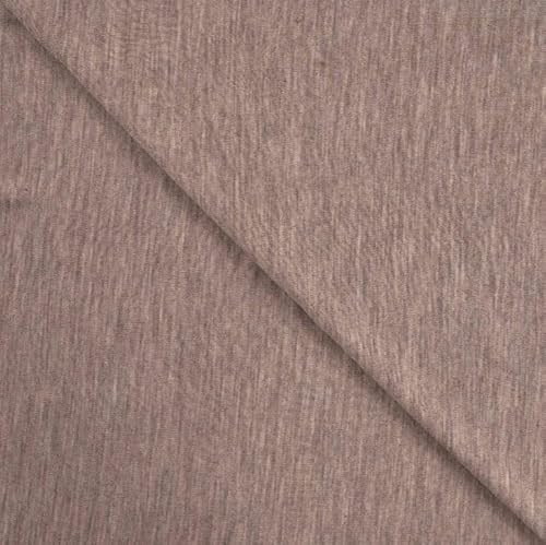 Wolljersey meliert Meterware - Wollstoff elastisch - Merinowolle Stoff - Wolle Winterstoff, Strickstoff Jersey *Ab 50 x 140 cm, Farbe: 520 sand von Generisch