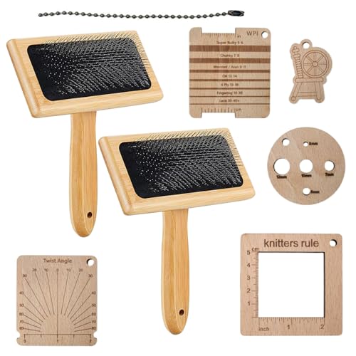Wollkarder, Kardierbürsten für Wolle-Nadelfilz-Bastelkamm,Handkardierer für Wollhandwerk, Nadelfilzpinsel mit Holzgriff, Wollmischkamm-Set Wollkarder, Kardierbürsten für Wolle-Nadelfilz-Bastelkamm,Handkardierer für Wollhandwerk, Nadelfilzpinsel mit Holzgriff, Wollmischkamm-Set von Generisch