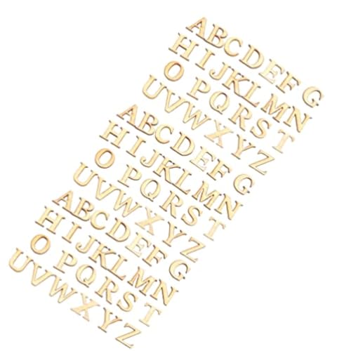 Wood Craft Alphabet-Buchstaben, 17 mm, unlackierte Holzdekoration für selbstgemachte Accessoires, Scrapbooking und tägliche Bastelprojekte (Khaki) von Generisch