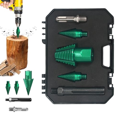 Wood Log Splitter Firewood Drill Bit, Heavy Duty Screw Cone Driver with Detachable Design and Anti Slip Grooves, for, Home, Repair Tasks, Project, Crafting, Furniture Assembly, Outdoor Activities von Generisch