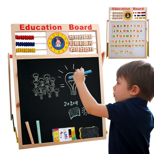 Wooden Easel Drawing Board, Double-Sided Magnetic Whiteboard and Chalkboard, Standing Art Easel for Kids, Bracket Design Creative Station Painting Learning Fun 44x37x3cm Wooden Easel Drawing Board, Double-Sided Magnetic Whiteboard and Chalkboard, Standing Art Easel for Kids, Bracket Design Creative Station Painting Learning Fun 44x37x3cm von Generisch