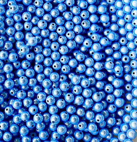 Wunderperlen, 10 mm 50g (ca. 90 Stück), Miracle beads, 3d-Illusion, PEARLY PARADISE (Hellblau) von Generisch
