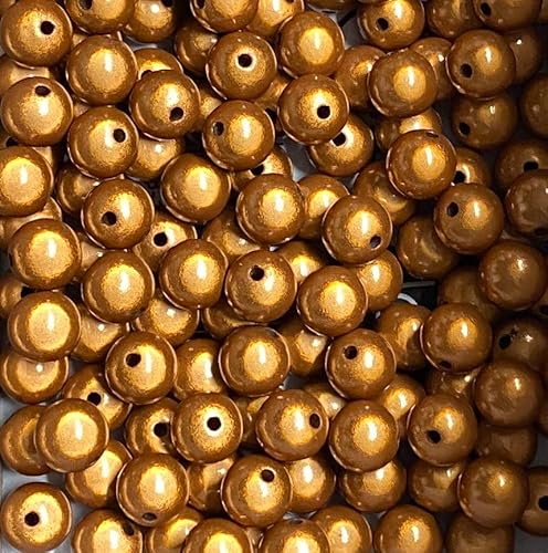 Wunderperlen 12mm, 50g (ca. 55 Stück), Miracle beads, 3d-Illusion (Goldbraun) von Generisch
