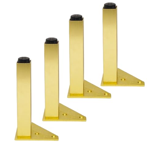 X1NGFU Verstellbare Möbelbeine aus Metall, höhenverstellbar, 0–10 mm, DIY-Tischbeine, Schrankfüße für Sofa, Bett, Couch und TV-Ständer, inklusive Schrauben, 40 cm, 4 Stück X1NGFU Verstellbare Möbelbeine aus Metall, höhenverstellbar, 0–10 mm, DIY-Tischbeine, Schrankfüße für Sofa, Bett, Couch und TV-Ständer, inklusive Schrauben, 40 cm, 4 Stück von Generisch