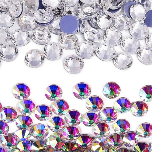 XUTONG 2880 Stück Strasssteine zum Aufbügeln, Kristall AB, Hotfix Strasssteine, 3 mm flaches Glas auf der Rückseite, Flatback Kristall Strass für Kunsthandwerk Dekoration DIY XUTONG 2880 Stück Strasssteine zum Aufbügeln, Kristall AB, Hotfix Strasssteine, 3 mm flaches Glas auf der Rückseite, Flatback Kristall Strass für Kunsthandwerk Dekoration DIY von Generisch