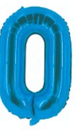 XXL Buchstaben Folienballon 100cm Helium Geburtstag Ballon Blau Pink Gold Silber (O Blau) von generisch