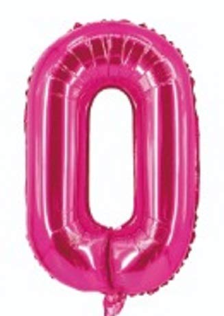 XXL Buchstaben Folienballon 100cm Helium Geburtstag Ballon Blau Pink Gold Silber (O Rosa) von Generisch