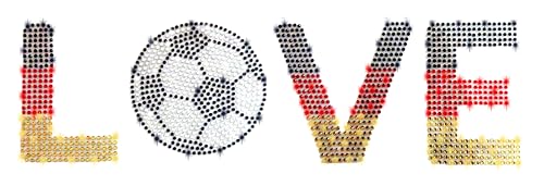 XXL Fußball EM WM Strass Bügelbild3 Hotfix Applikation XXL Fußball EM WM Strass Bügelbild3 Hotfix Applikation von Generisch