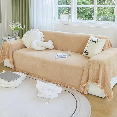 XXL rutschfeste Ecksofa-Decke, groß, 230 cm, Sofaüberwurf, gemütlich, dekorativer Bezug für große Sofas, perfekt für Wohnzimmer, weich und Material von Generisch