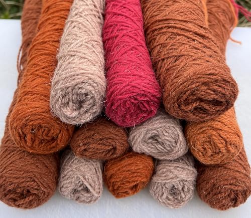 Yarn Wool STOCK - REST von Fabrik 100% Schurwolle ACHTUNG !! HART, KRATZIG, DICK !!! ca.150g/100m Nadelstärke 3,5-4 Achtung zuerst lesen Beschreibung - nachher bestellen!!! (SOMMER FARBE 1400g) von Generisch