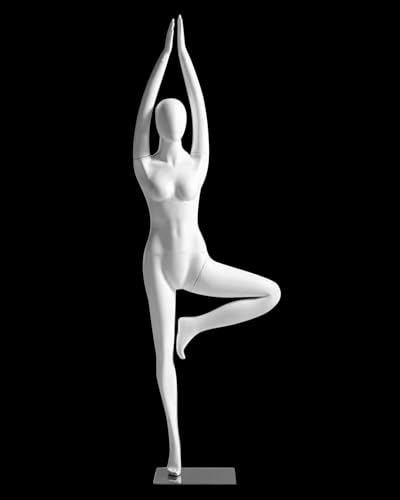 Yoga-Mannequin weiblicher Ganzkörperpuppe, realistische Kleiderform für Kleidungsanzeige, einfache Montage Yoga-Mannequin weiblicher Ganzkörperpuppe, realistische Kleiderform für Kleidungsanzeige, einfache Montage von Generisch