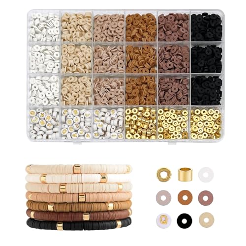 Yuqilin 2414 Stück Perlen für Armbänder, 6 MM Buchstabenperlen, 6 Farben Armband Perlen, Bastelperlen Schmuck, Beads for Bracelets, für Armband, Halskette Schmuckherstellung Yuqilin 2414 Stück Perlen für Armbänder, 6 MM Buchstabenperlen, 6 Farben Armband Perlen, Bastelperlen Schmuck, Beads for Bracelets, für Armband, Halskette Schmuckherstellung von Generisch