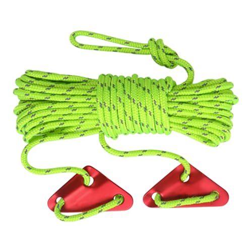 Zeltleine - 10 Meter Outdoor Spannleine Mit Aluminium-Spanner | Robuste Camping Ausrüstung Verstellbar für Outdoor Reisen Wandern Angeln Gartenbereich von Generisch