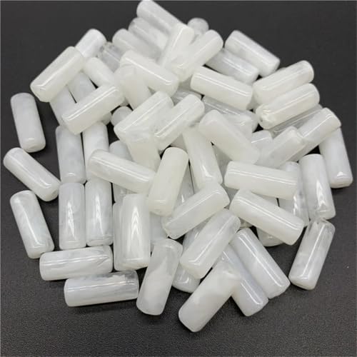 Zylinderförmige Acryl-Perlen, 20 x 8 mm, Schmuckherstellung, DIY, Charms, Ohrringe, Anhänger, Armband, Halskette, 1,5 mm Loch, 15 Stück von Generisch
