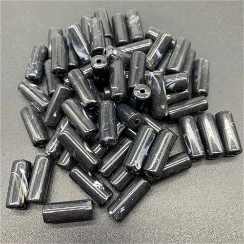 Zylinderförmige Acryl-Perlen, 20 x 8 mm, Schmuckherstellung, DIY, Charms, Ohrringe, Anhänger, Armband, Halskette, 1,5 mm Loch, 15 Stück von Generisch