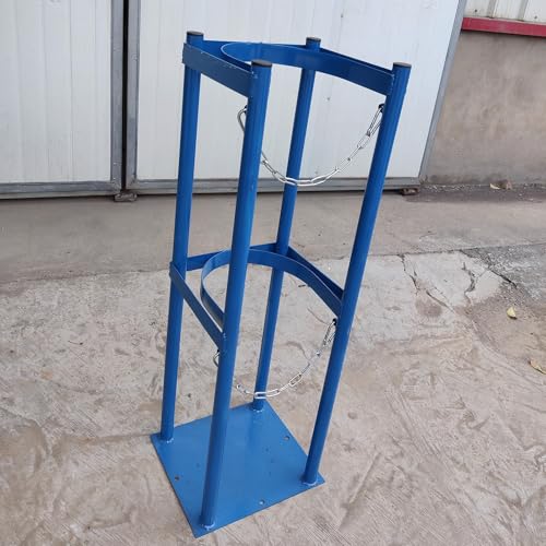 Zylinderschrank zur Bodenmontage, mit Schrauben und verstellbarer Metallschnalle, Ausgleichsbehälter-Halterung für Argon-Acetylen, Feuerlöscher-Befestigungsregal (Blau, 25 cm) von Generisch
