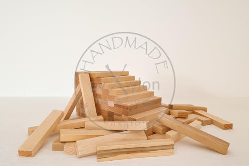 enXylon 100 Stück längliche quaderförmige Bastelklötzchen aus Premium-Buchenholz für DIY Projekte, Deko, Basteln oder Spielen – Kreativ gestalten mit Natur pur! enXylon 100 Stück längliche quaderförmige Bastelklötzchen aus Premium-Buchenholz für DIY Projekte, Deko, Basteln oder Spielen – Kreativ gestalten mit Natur pur! von Generisch