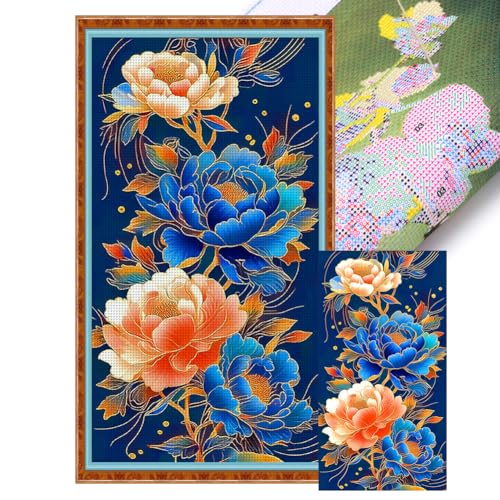 groß Blumen Kreuzstich Set Vorgedruckt, Blumen Stickvorlagen Stickbilder Kreuzstich Stickpackungen Stickpackung Cross Stitch Kit Stickset Sticken Set Erwachsene Anfänger-Pfingstrose 72x128cm groß Blumen Kreuzstich Set Vorgedruckt, Blumen Stickvorlagen Stickbilder Kreuzstich Stickpackungen Stickpackung Cross Stitch Kit Stickset Sticken Set Erwachsene Anfänger-Pfingstrose 72x128cm von Generisch