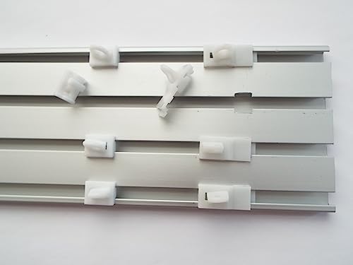 myraumdesign 4 Kunststoff Endfeststeller und 4 Zwischenfeststeller Gardinenstopper Anschlagstopfen für Aluminium Gardinenschiene mit 6 mm Lauf von Generisch