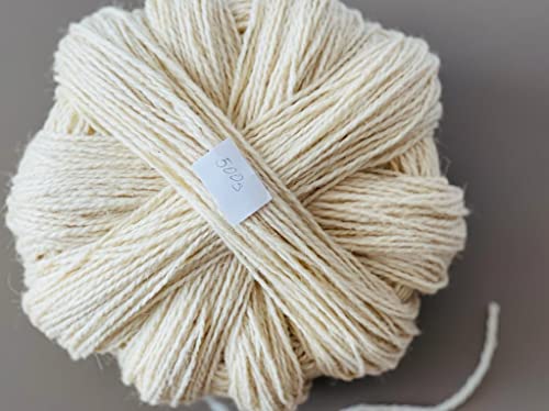 natur-deco Wolle Garn 100% Schurwolle 500 Gramm NEU Light Beige 45,90€/kg 0,025€/m von Generisch