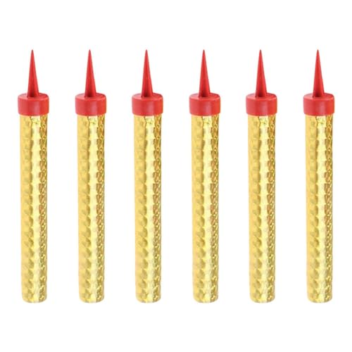 of Sparklers Packung mit 6 funkelnden Kerzen in Goldverpackung für den Flaschenservice Geburtstag Hochzeit Sweet 16 Partykerze (Packung Gold) Teelichthalter Holz (Gold One Size) von Generisch