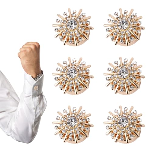 überzüge für Damenblusen – überzüge mit Strasssteinen zum Aufstecken | Abnehmbare Hemdknopf-Clips, Knöpfe, Schmuck für Kleidung, Knopfabdeckungen zum Aufstecken, 6er-Set überzüge für Damenblusen – überzüge mit Strasssteinen zum Aufstecken | Abnehmbare Hemdknopf-Clips, Knöpfe, Schmuck für Kleidung, Knopfabdeckungen zum Aufstecken, 6er-Set von Generisch