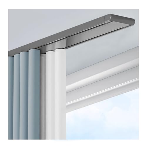 vorhangschiene 2 läufig deckenmontage gardinenschiene decke Vorhang schienensystem für Duschen Erkerfenster RV Raumteiler von Generisch