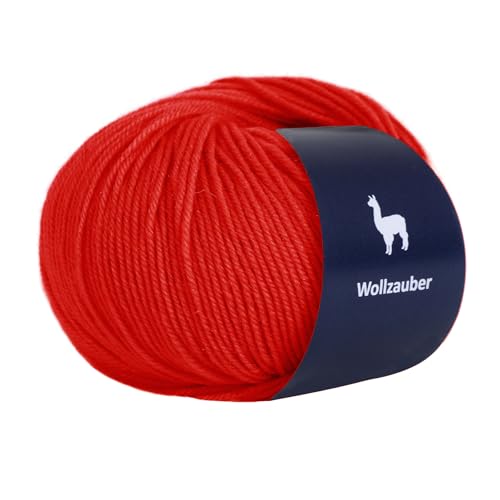 Alpaka Wolle - 50 g Hochwertige Wolle zum Stricken & Häckeln-Weich & Langlebig Ideal für Socken, Schals, Pullovers & mehr- Angenehm auf der Haut Perfect für Kreative Handarbeiten. (Rot) von Generisch