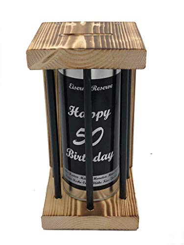 Happy Birthday 50 - Geburtstag Geschenke - Eiserne Reserve Black Edition Spardose lustige Sparbüchse - Geschenkidee Geldgeschenk Sparbüchse Geschenk Happy Birthday 50 - Geburtstag Geschenke - Eiserne Reserve Black Edition Spardose lustige Sparbüchse - Geschenkidee Geldgeschenk Sparbüchse Geschenk von Genial-Anders