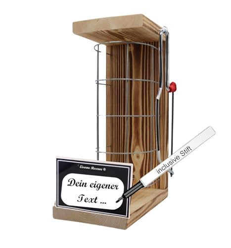 Mit eigenem Text - Personalisierte Geschenke für Männer und Frauen - Eiserne Reserve Gitterkäfig Rohling M leer zum SELBST Befüllen incl. Säge - Stift neutral von Genial-Anders