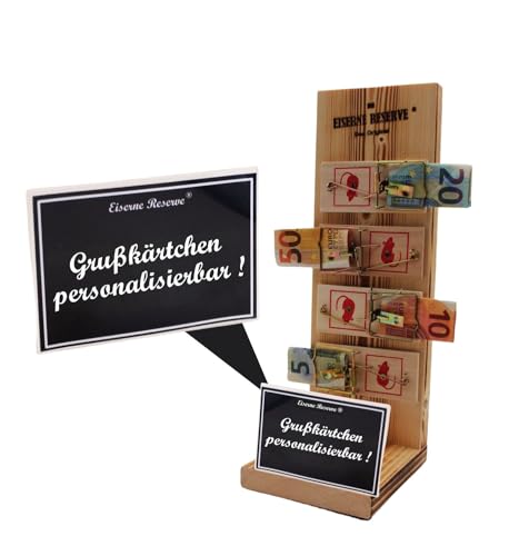 Personalisierte Geschenke Geld zum 18. Geburtstagoriginelle lustige Geschenkidee mit Namen personalisierbar - Eiserne Reserve Mausefalle - Geburtstag Hochzeit Abschied von Genial-Anders