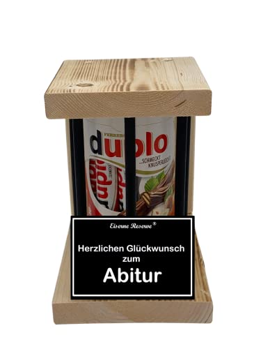 duplo Riegel - Notfall Reserve - Black Edition - Herzlichen Glückwunsch zum Abitur - Abitur Geschenk - Die süße lustige Geschenkidee aus Holz für Männer und Frauen von Genial-Anders
