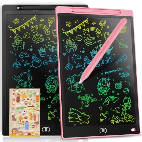 8,5 Zoll buntes LCD-Schreibtablett, löschbares Zeichenbrett, Kindergeschenk, Grafiktablett für 2-7 Jahre, 2 Stück, Schwarz & Rot 8,5 Zoll buntes LCD-Schreibtablett, löschbares Zeichenbrett, Kindergeschenk, Grafiktablett für 2-7 Jahre, 2 Stück, Schwarz & Rot von Genialba