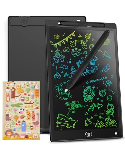 Genialba LCD-Schreibtablett mit 21,6 cm (8,5 Zoll), buntes Zeichenbrett für 2–7 Jahre alte Jungen und Mädchen, Lernspielzeug, Geschenke für Geburtstag und Weihnachten, Schwarz von Genialba