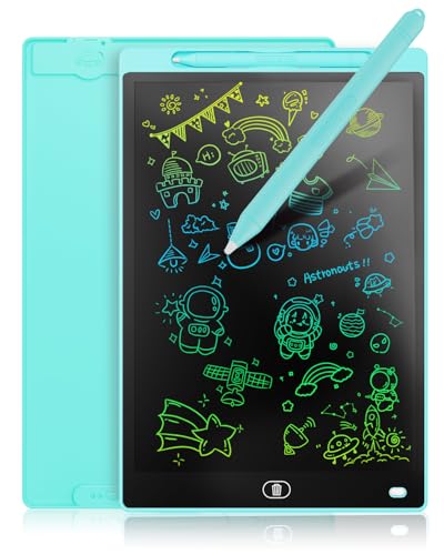 LCD Schreibtafel 8,5 Zoll, Genialba Buntes LCD Schreibtablett, Tragbarer Löschbarer Zeichenbrett, LCD Writing Tablet, Grafiktablett für Kinderspiele 2 3 4 5 6 7 Jahre Jungen Mädchen (Blau) von Genialba