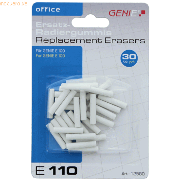Genie Ersatzradierer E110 für Radierer E100 VE=30 Stück Genie Ersatzradierer E110 für Radierer E100 VE=30 Stück von Genie
