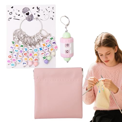 Genikeer Strickmarkierer - Strickmarkierung mit Zählhilfe,Nummeriert oder mit englischen Buchstaben abnehmbares Zubehör für Perlenarbeiten, Puppen- und Spielzeugherstellung sowie Genikeer Strickmarkierer - Strickmarkierung mit Zählhilfe,Nummeriert oder mit englischen Buchstaben abnehmbares Zubehör für Perlenarbeiten, Puppen- und Spielzeugherstellung sowie von Genikeer
