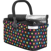 Genius Einkaufskorb Falko Duo, schwarz mit bunten Punkten Stoff schwarz/bunt bedruckt Genius Einkaufskorb Falko Duo, schwarz mit bunten Punkten Stoff schwarz/bunt bedruckt von Genius