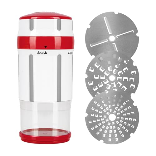 Genius Gewürzmühle Nicer Dicer Maestro mit 3 Klingen 6 tlg., Käsereibe, Muskatnuss Mühle, Parmesanreibe mit Behälter und Deckel, Käsehobel, Knoblauchreibe, Küche Reibe Grinder mit Aufbewahrung, Rot Genius Gewürzmühle Nicer Dicer Maestro mit 3 Klingen 6 tlg., Käsereibe, Muskatnuss Mühle, Parmesanreibe mit Behälter und Deckel, Käsehobel, Knoblauchreibe, Küche Reibe Grinder mit Aufbewahrung, Rot von Genius